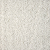 Cream-colored modern shaggy runner rug with thick, plush polyester fibers and subtle textured pattern.