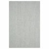 Silver grey flatweave rug with subtle linear texture and minimalist modern design.
