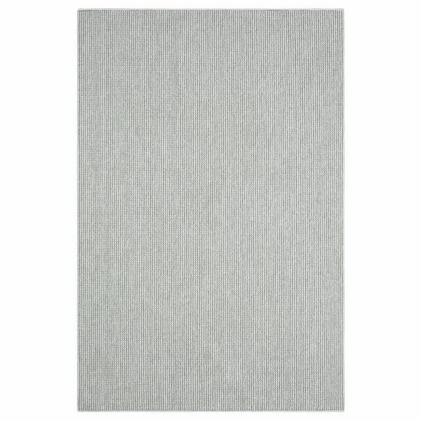 Silver grey flatweave rug with subtle linear texture and minimalist modern design.