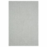 Silver grey flatweave rug with subtle linear texture and minimalist modern design.