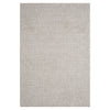 Taupe flatweave rug with subtle textured geometric pattern in minimalist modern style.