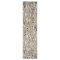 Long, narrow rug with a textured pattern.