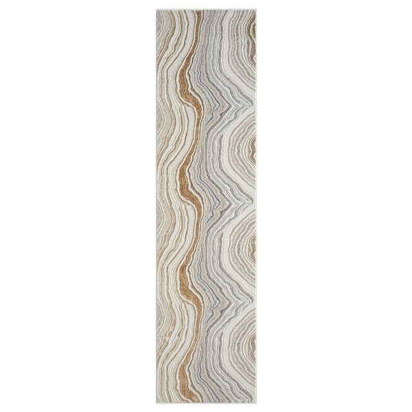 Modern rug with wavy pattern