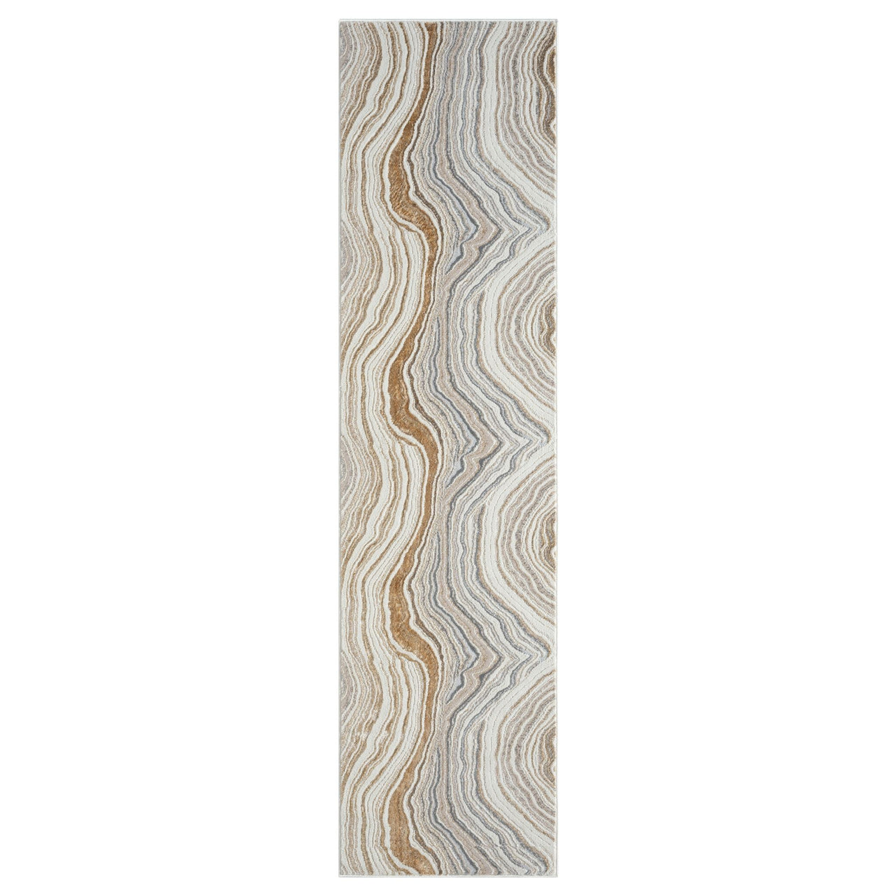 Modern rug with wavy pattern