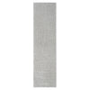 Grey modern shaggy runner rug with soft plush texture and dense pile.