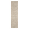 Beige modern shaggy runner rug with soft, plush polyester pile.