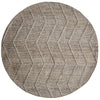 Umea Zig Zag Beige Wool Polyester Round Rug - Rugs Of Beauty - 1