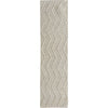 Umea Zig Zag Cream Wool Polyester Runner Rug