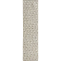 Umea Zig Zag Cream Wool Polyester Runner Rug