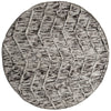 Umea Zig Zag Natural Wool Polyester Round Rug - Rugs Of Beauty - 1