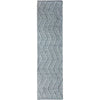 Umea Zig Zag Spotted Grey Wool Polyester Runner Rug - Rugs Of Beauty - 1
