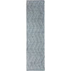 Umea Zig Zag Spotted Grey Wool Polyester Runner Rug - Rugs Of Beauty - 1