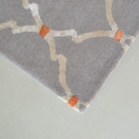 Sanderson Empire Trellis Slate Grey 45504 Designer Wool / Viscose Rug - Rugs Of Beauty - 3