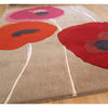 Sanderson Poppies Red Orange 45700 Designer Wool Rug - Rugs Of Beauty - 3