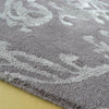 Sanderson Riverside Damask Pewter Grey 46705 Designer Wool / Viscose Rug - Rugs Of Beauty - 3