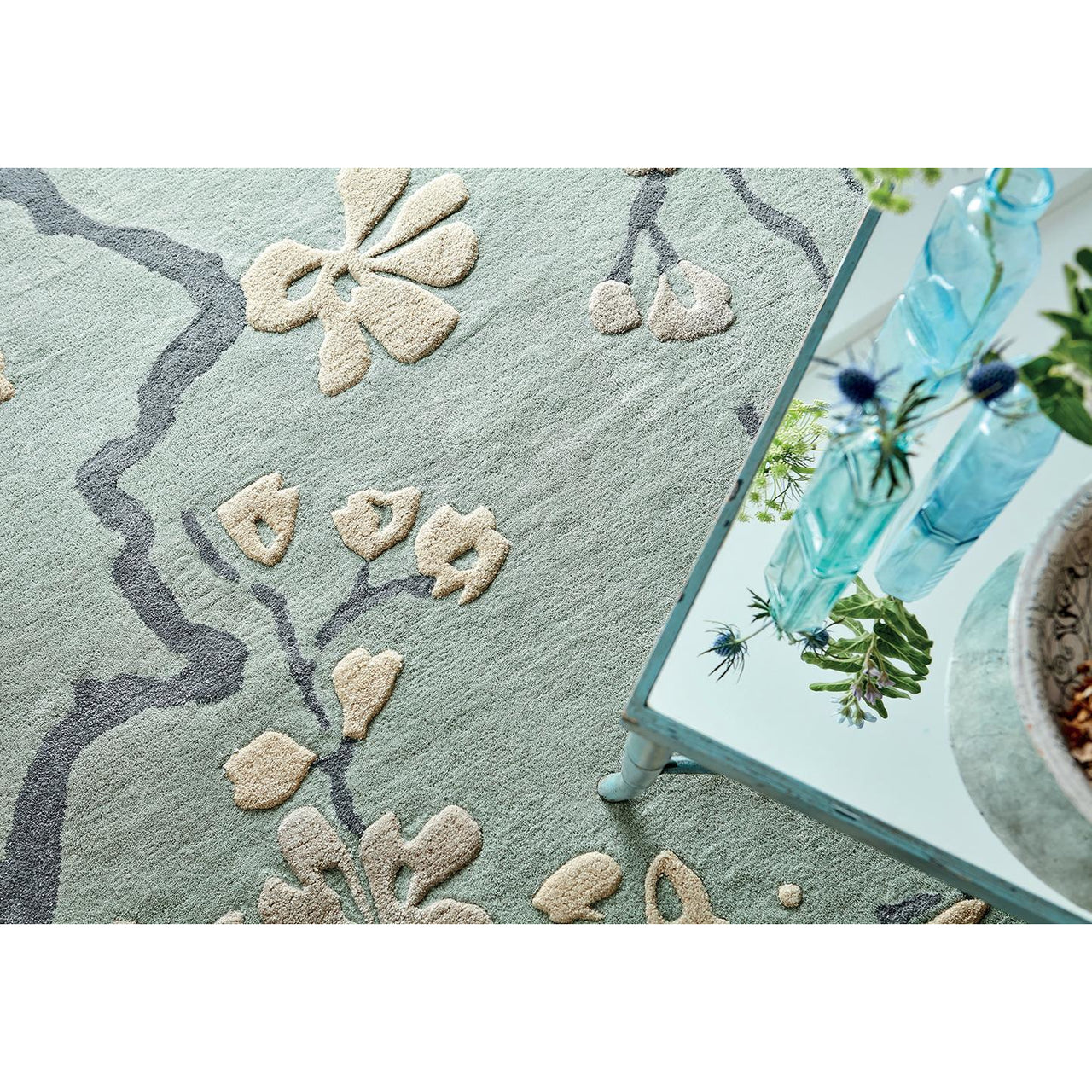 Sanderson Anthea 47107 Designer Wool / Viscose Rug - Rugs Of Beauty - 3