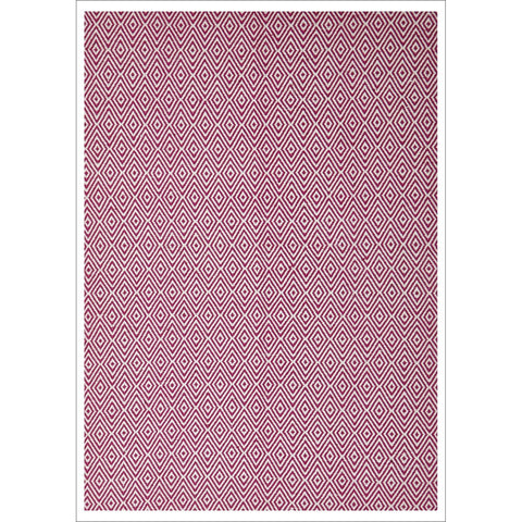 Modern Flatweave Diamond Design Pink Rug - Rugs Of Beauty
