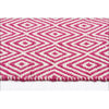 Modern Flatweave Diamond Design Pink Rug - Rugs Of Beauty