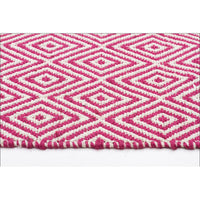 Modern Flatweave Diamond Design Pink Rug - Rugs Of Beauty
