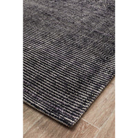 Londrina Black Modern Cut Loop Pile Rayon Cotton Rug - Rugs Of Beauty - 5