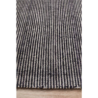 Londrina Black Modern Cut Loop Pile Rayon Cotton Rug - Rugs Of Beauty - 4