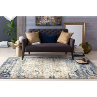 Beliz Blue Multi Colour Transitional Designer Rug - Rugs Of Beauty