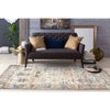 Beliz Beige Blue Multi Coloured Patterned Transitional Designer Rug - Rugs Of Beauty - 3