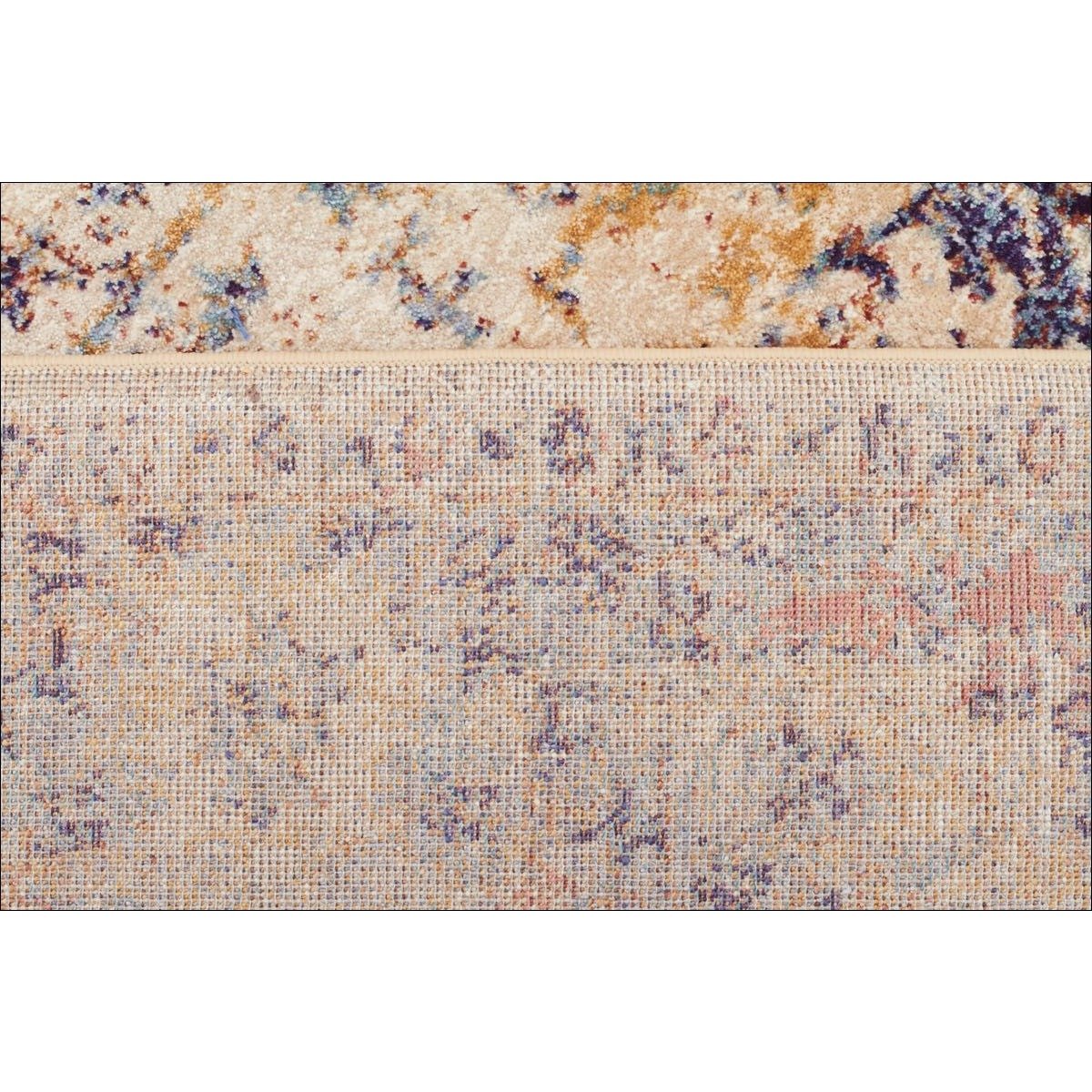 Beliz Beige Blue Multi Coloured Patterned Transitional Designer Rug - Rugs Of Beauty - 6