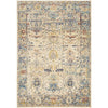 Beliz Beige Blue Multi Coloured Patterned Transitional Designer Rug - Rugs Of Beauty - 1