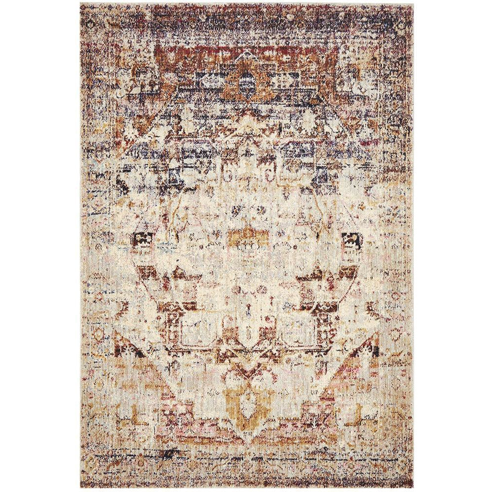 Beliz Multi Colour Wash Transitional Patterned Designer Rug - Rugs Of Beauty - 1
