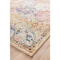 Beliz Ivory Multi Coloured Border Transitional Patterned Designer Rug - Rugs Of Beauty - 3