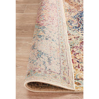 Beliz Ivory Multi Coloured Border Transitional Patterned Designer Rug - Rugs Of Beauty - 7