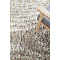 Pori 1251 Hand Loomed Scandinavian Grey Wool Jute Runner Rug - Rugs Of Beauty - 3