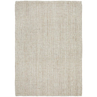 Pori 1252 Hand Loomed Scandinavian White Natural Wool Jute Rug - Rugs Of Beauty - 1