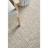 Pori 1252 Hand Loomed Scandinavian White Natural Wool Jute Runner Rug - Rugs Of Beauty - 2