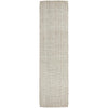 Pori 1252 Hand Loomed Scandinavian White Natural Wool Jute Runner Rug - Rugs Of Beauty - 1