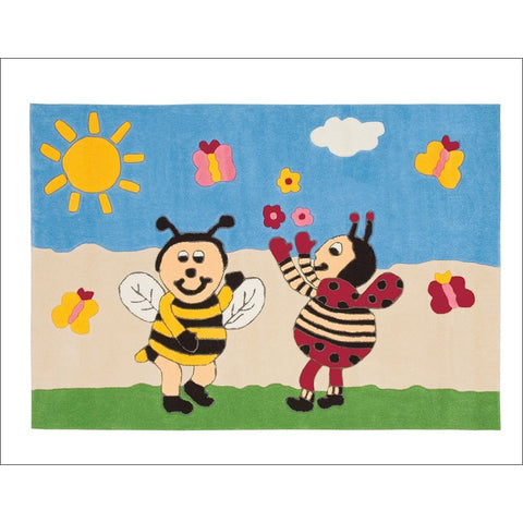 Arte Espina Kids Bumble Bee and Lady Bird Rug 160x110cm - Rugs Of Beauty