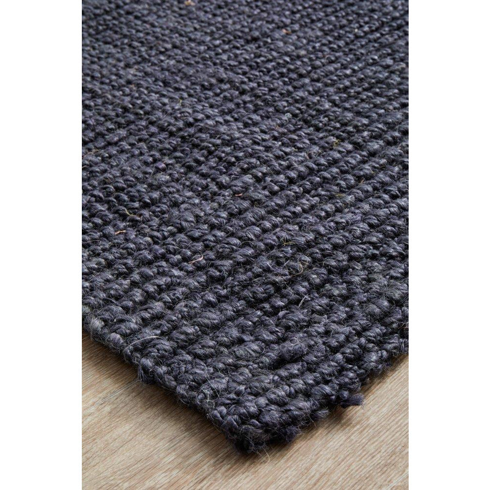 Ordu Navy Blue Flatweave Natural Jute Rug - Rugs Of Beauty - 6