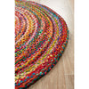 Onega Multi Colour Hand Woven Natural Cotton Round Rug - Rugs Of Beauty - 4