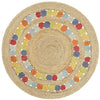 Onega Hand Woven Natural Multi Colour Jute Round Rug - Rugs Of Beauty - 1