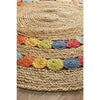 Onega Hand Woven Natural Multi Colour Jute Round Rug - Rugs Of Beauty - 3
