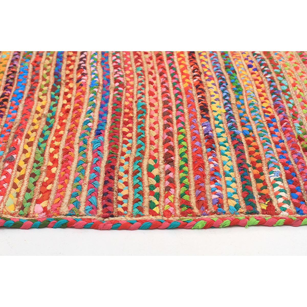 Onega Hand Woven Multi Coloured Jute Rug - Rugs Of Beauty - 3