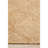 Onega Hand Woven Diamond Patterned Natural Jute Rug - Rugs Of Beauty - 5