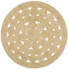 Onega Hand Woven Natural Daisy Jute Round Rug - Rugs Of Beauty - 1
