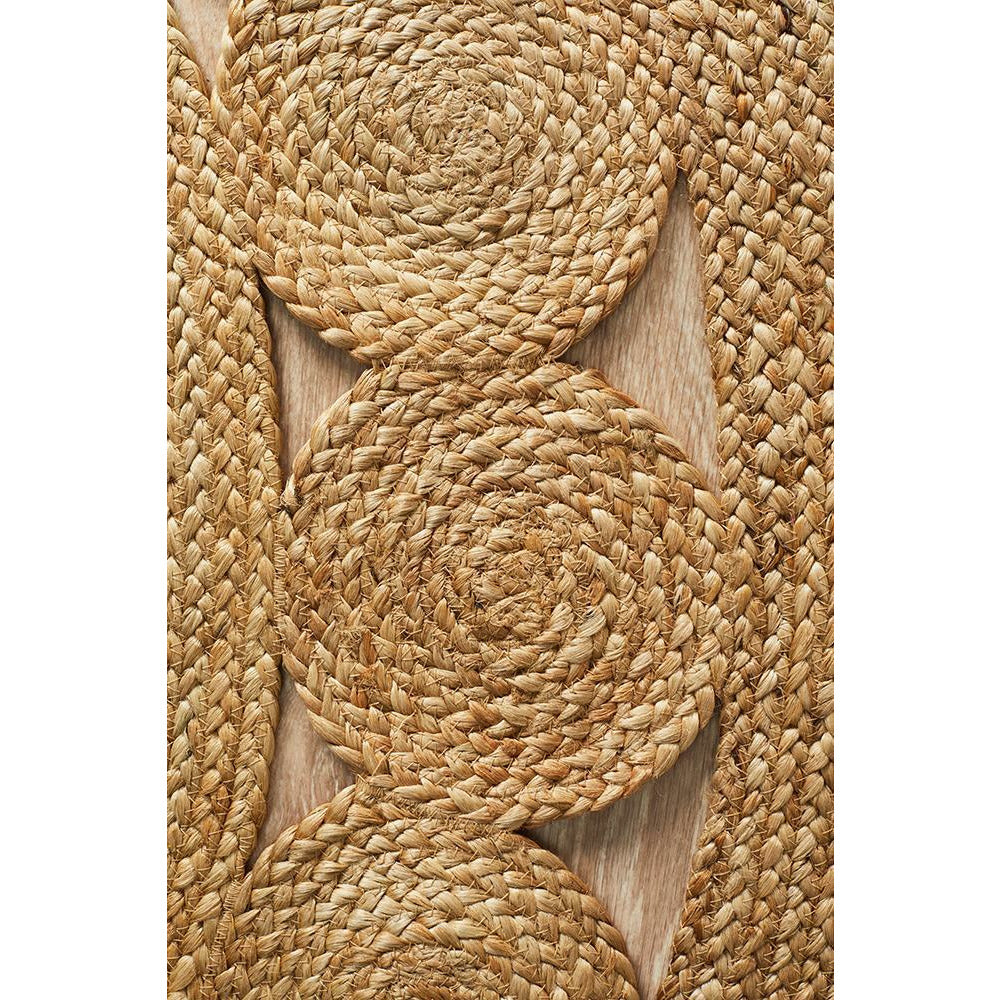Onega Hand Woven Natural Daisy Jute Round Rug - Rugs Of Beauty - 5