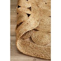 Onega Hand Woven Natural Daisy Jute Round Rug - Rugs Of Beauty - 6