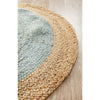Onega Hand Woven Natural Jute Round Blue Rug - Rugs Of Beauty - 4