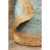 Onega Hand Woven Natural Jute Round Blue Rug - Rugs Of Beauty - 6