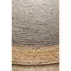Onega Hand Woven Charcoal Jute Round Rug - Rugs Of Beauty - 3