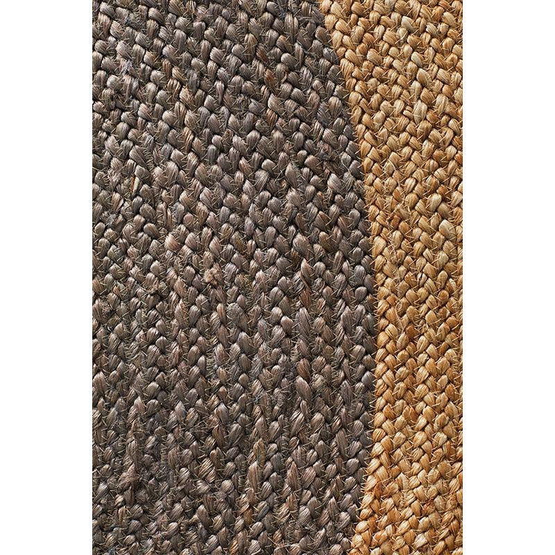 Onega Hand Woven Charcoal Jute Round Rug - Rugs Of Beauty - 5